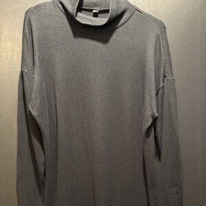 Uniqlo - Mock Neck Shift Sweater Dress - Women's Medium - Black